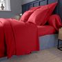 Voir la diapositive 2 : DODO Drap plat Partition Satin de coton Coloris Rouge