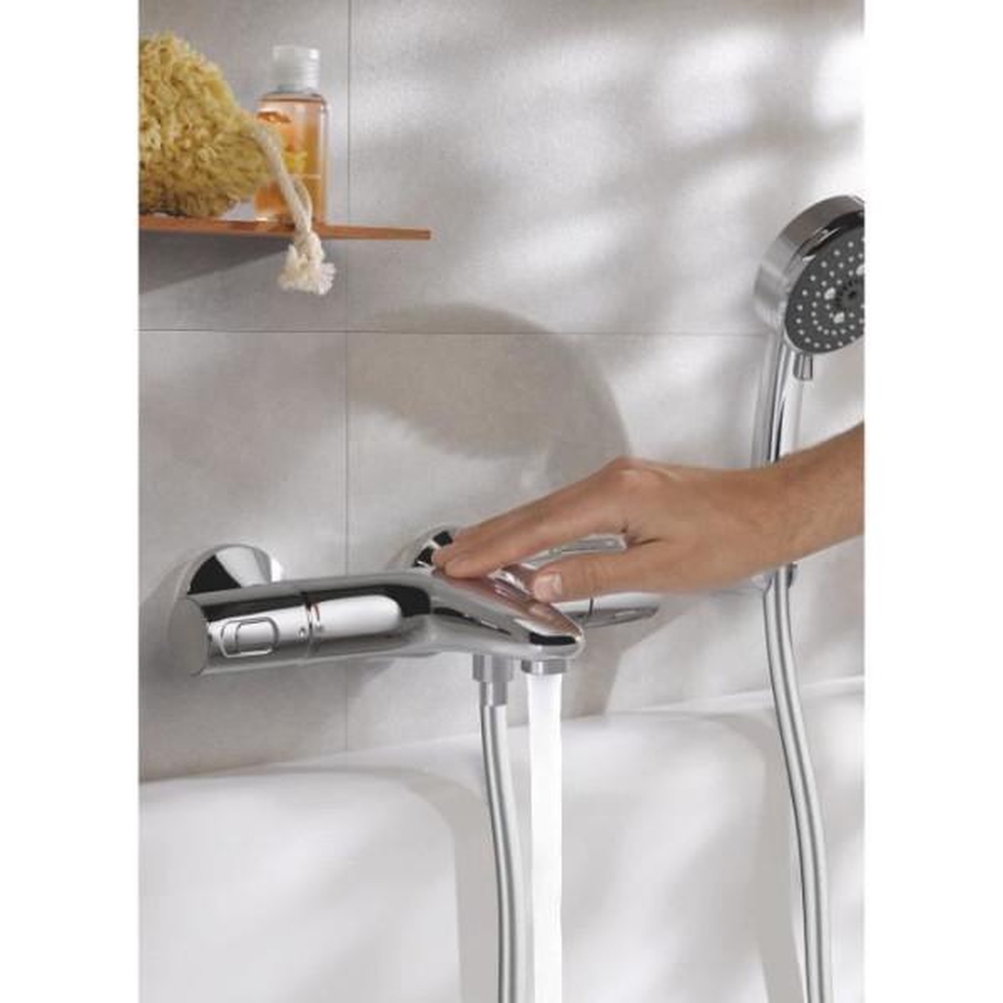 Voir la diapositive 4 : Grohe Grohe mitigeur thermostatique bain / douche precision trend, protection anti-brûlure, raccord fileté 1/2, chromé, 34227002