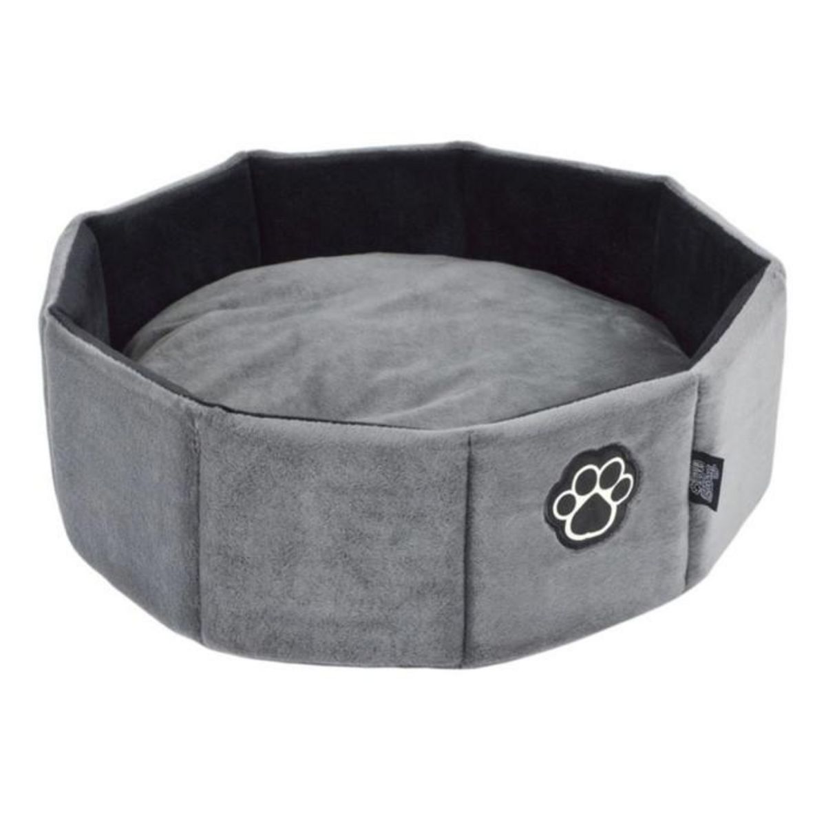 Paris Prix Panier Rond pour Chien & Chat  Patchy  48cm Gris