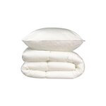 GENERIQUE Pack linge de lit Microfibre - 1 Couette chaude 140x200 cm + 1 Oreiller 60x60 cm blanc