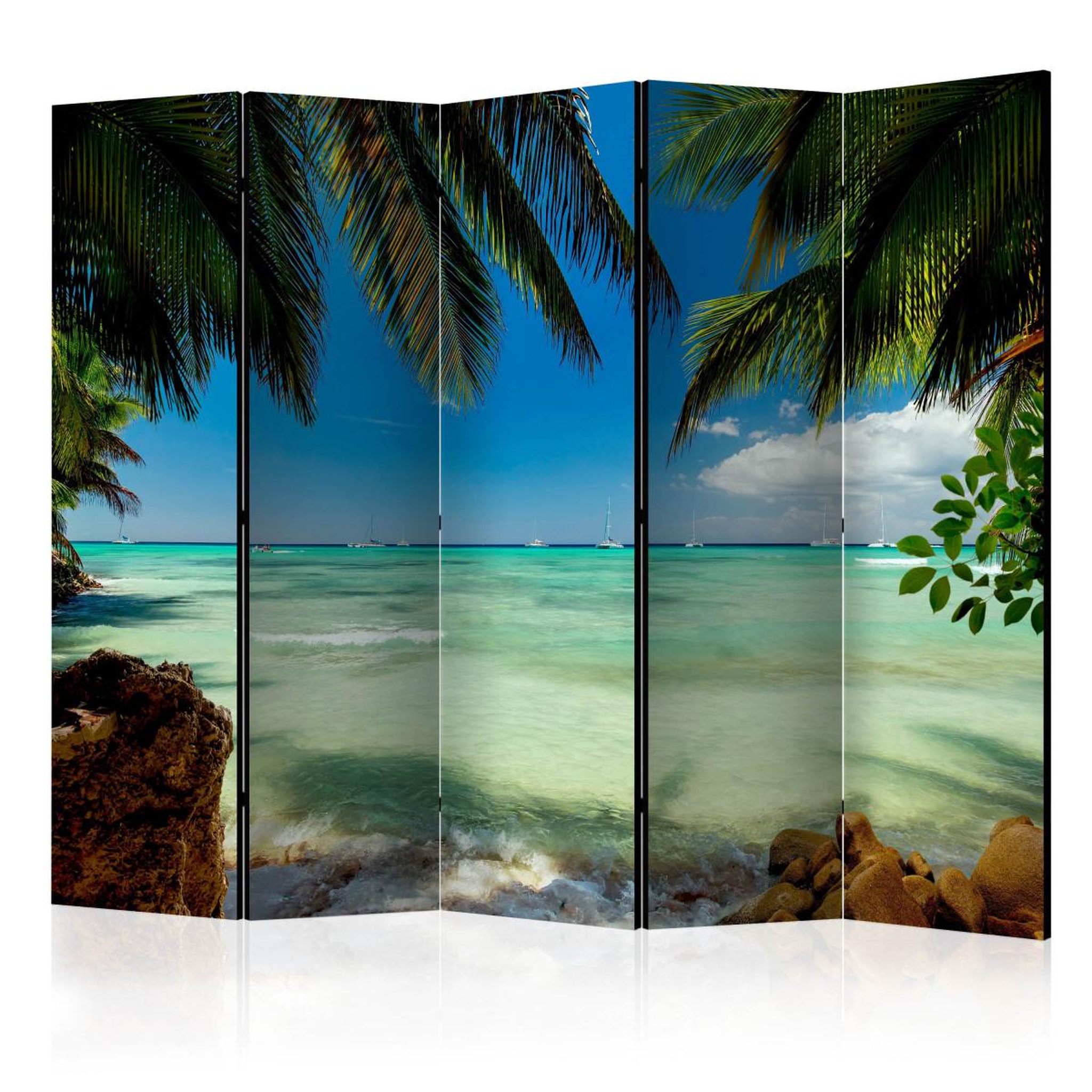 Paris Prix Paravent 5 volets  relaxing on the beach  172x225cm