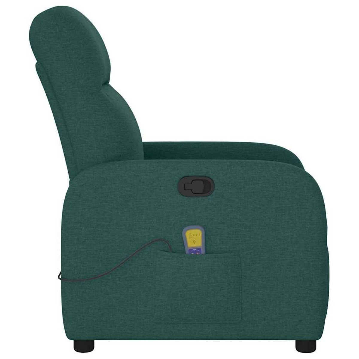 VIDAXL Fauteuil de massage inclinable Vert fonce Tissu