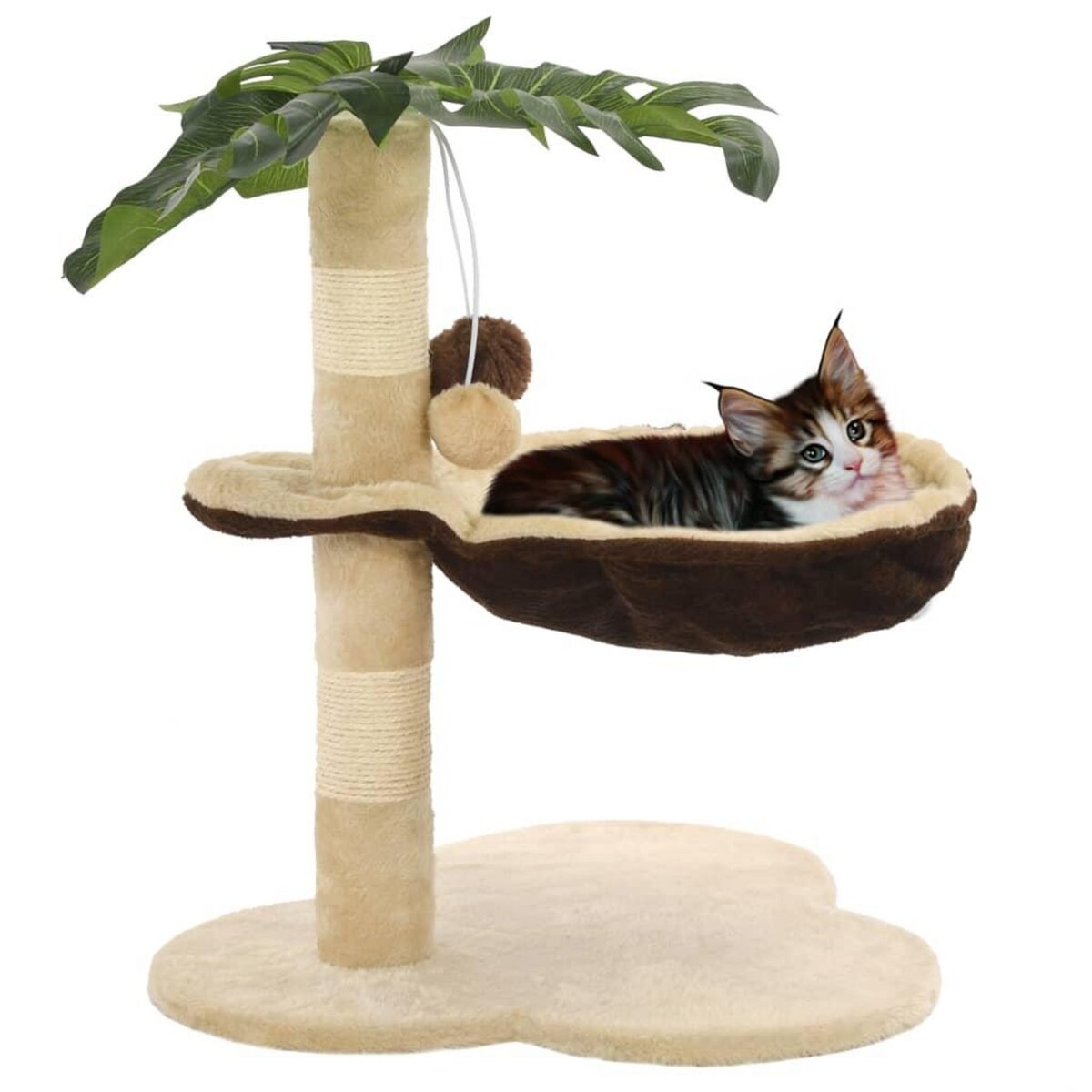 VIDAXL Arbre a chat avec griffoir en sisal 50 cm Beige et Marron