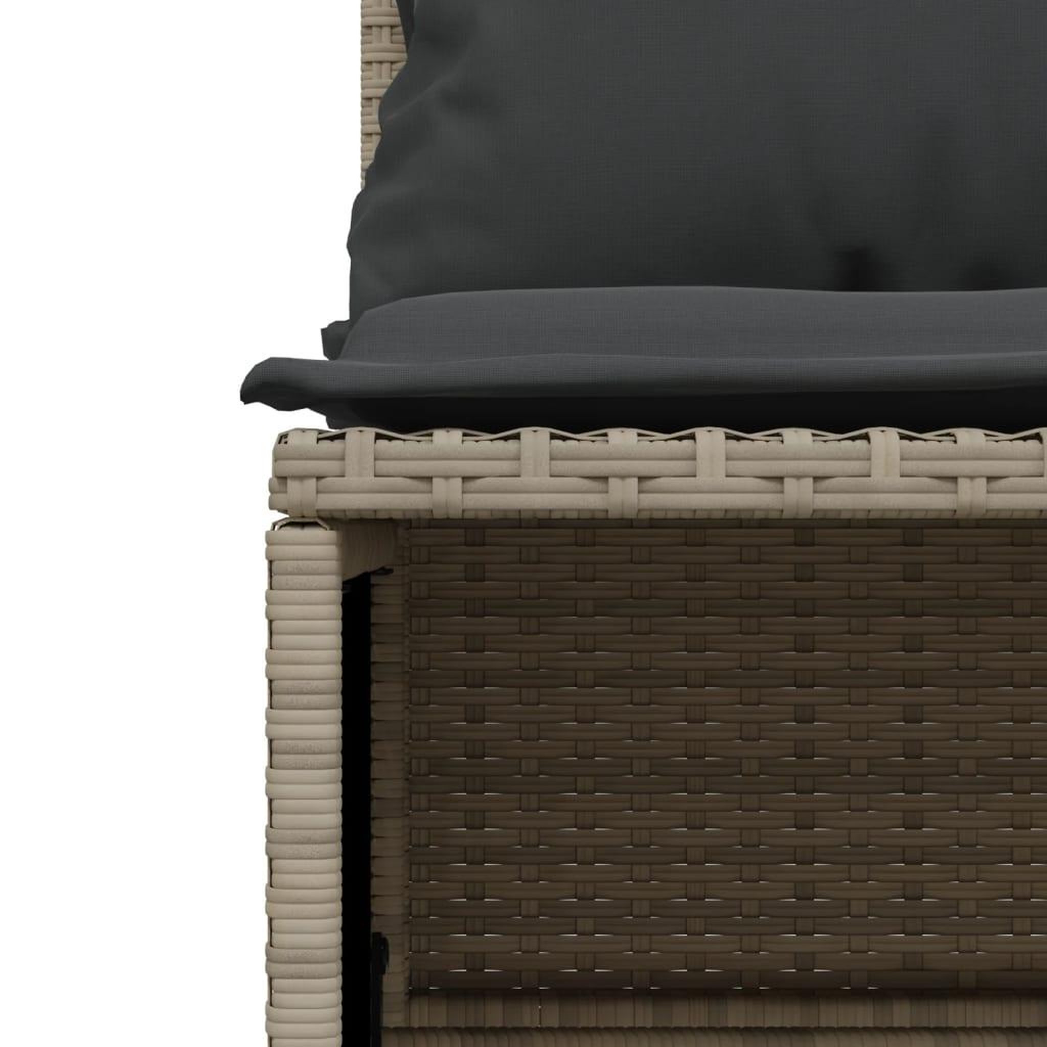 Voir la diapositive 5 : VIDAXL Salon de jardin 5 pcs avec coussins gris clair resine tressee