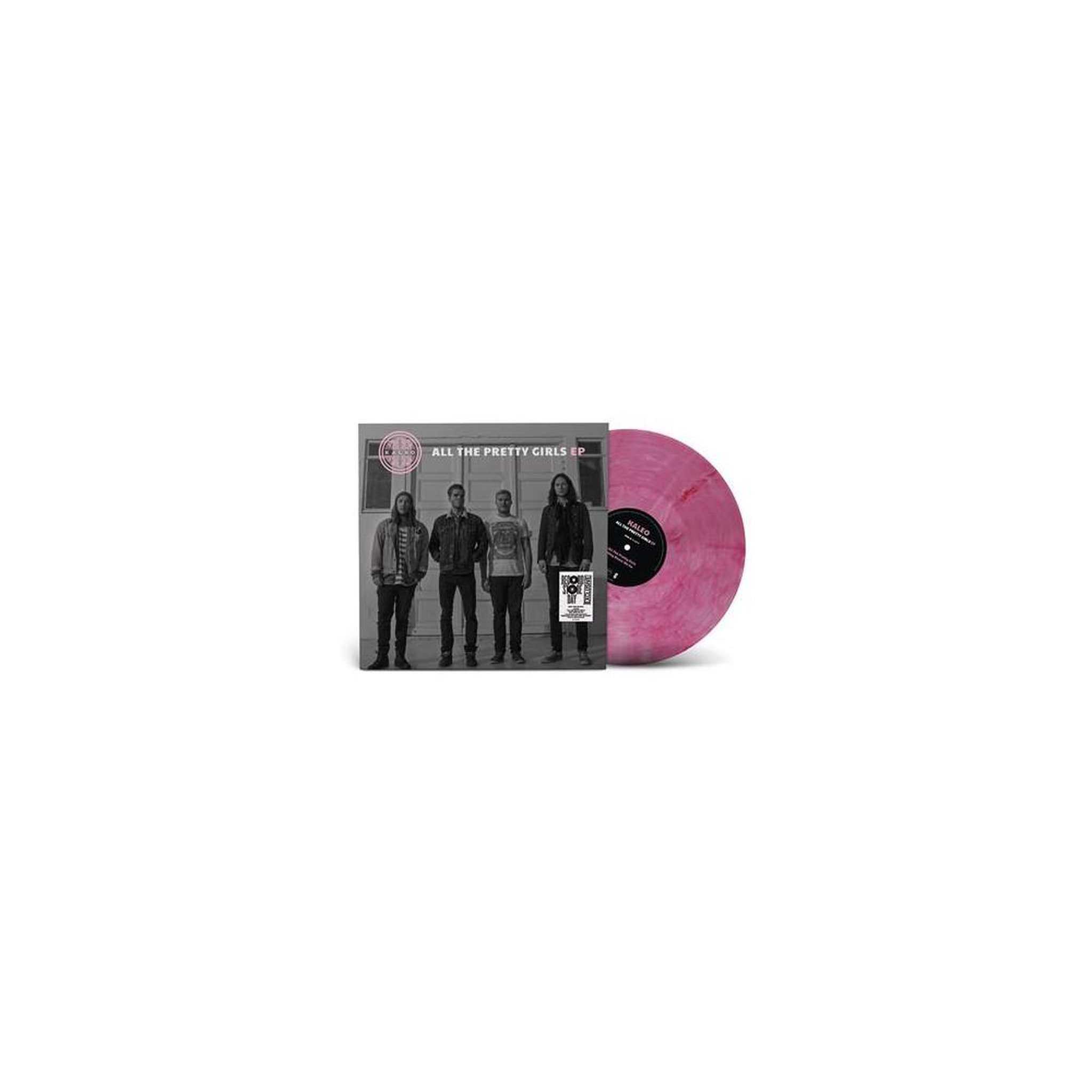 Atlantic Ep 10e anniversaire kaleo en vinyle 12  rose marbré, 33 tours, musique rock : all the pretty girls, way down we go et reprise live bang bang