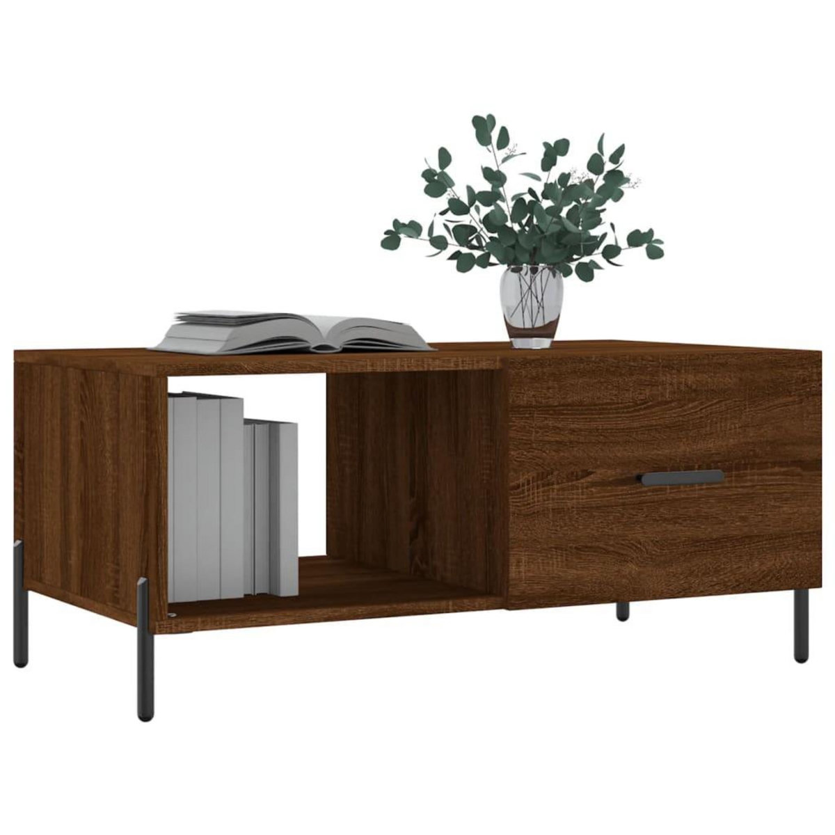 VIDAXL Table basse chene marron 90x50x40 cm bois d'ingenierie