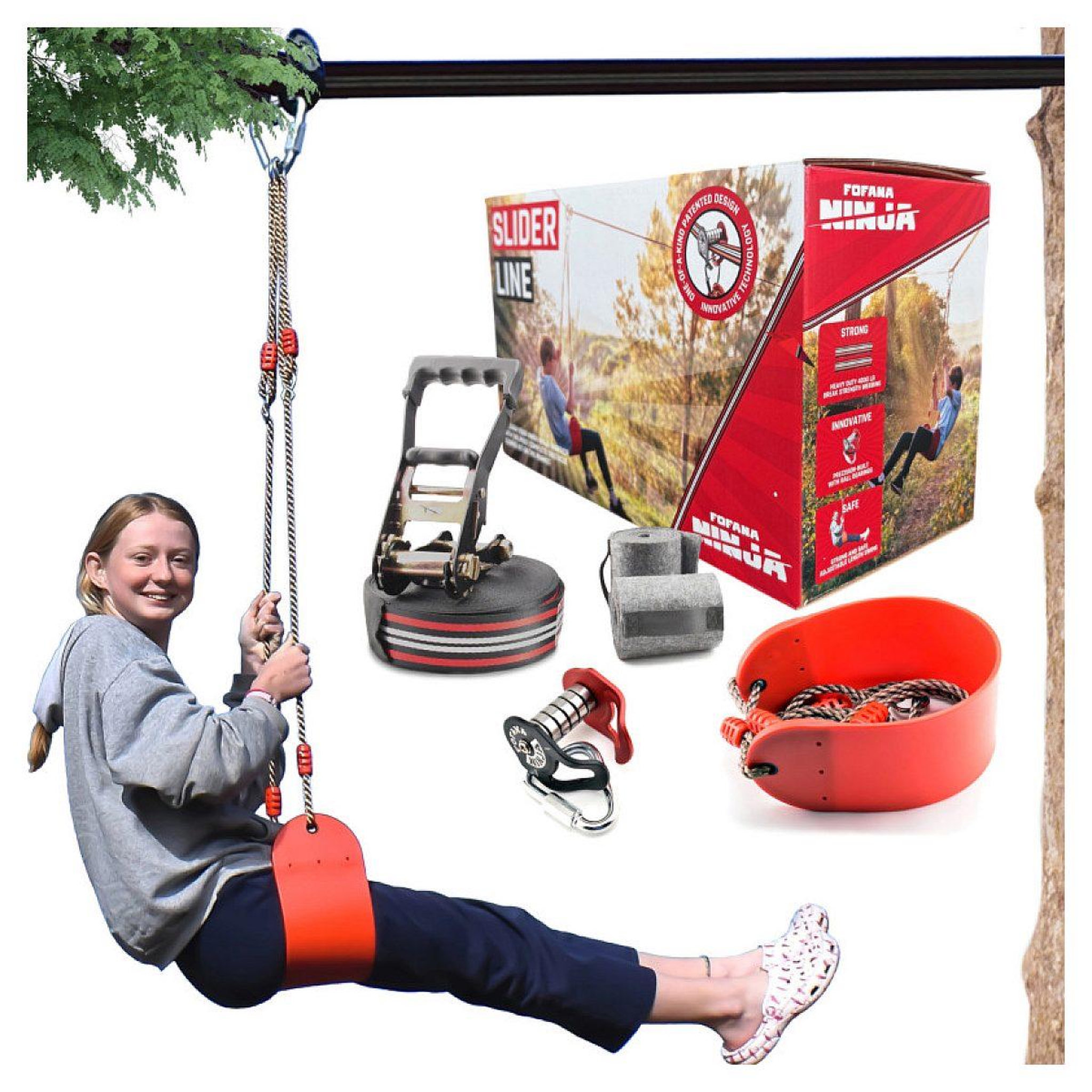 Icare Kit tyrolienne - ninja slider - 20m