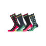 Voir la diapositive 1 : FREEGUN Lot de 4 Paires de Chaussettes de ville homme Fantaisie Fruts