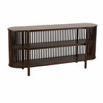 Paris Prix Console 2 Niveaux en Bois  Gavya  160cm Brun Foncé