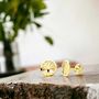Voir la diapositive 4 : L'ATELIER D'AZUR Boucles d'Oreilles Or 18 Carats 750/000 Jaune et Nacre - Arbre de Vie