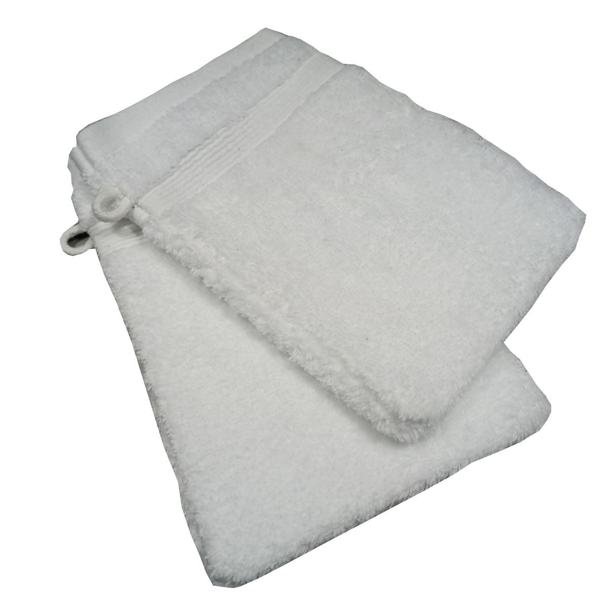 ACTUEL Lot de 2 gants de toilette unis en coton 500 g/m²