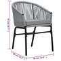 Voir la diapositive 6 : VIDAXL Chaises de jardin lot de 2 Anthracite Rotin PE