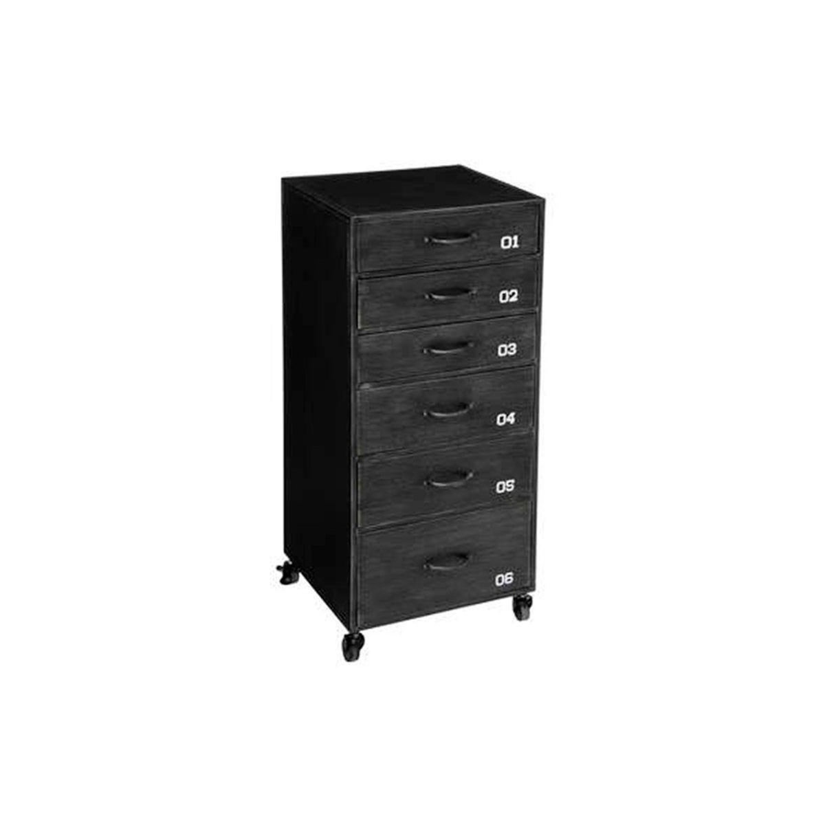 ATMOSPHERA Chiffonnier 6 Tiroirs en Métal  Sevin  96cm Gris