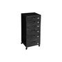 Voir la diapositive 1 : ATMOSPHERA Chiffonnier 6 Tiroirs en Métal  Sevin  96cm Gris