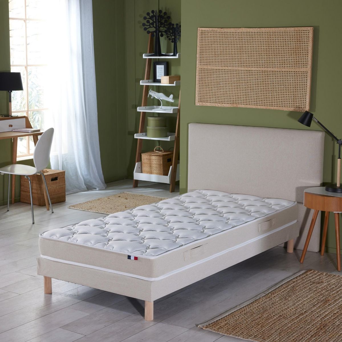 IDLITERIE Matelas en polylatex 80 kg/m , H 21 cm - Fabrication Française