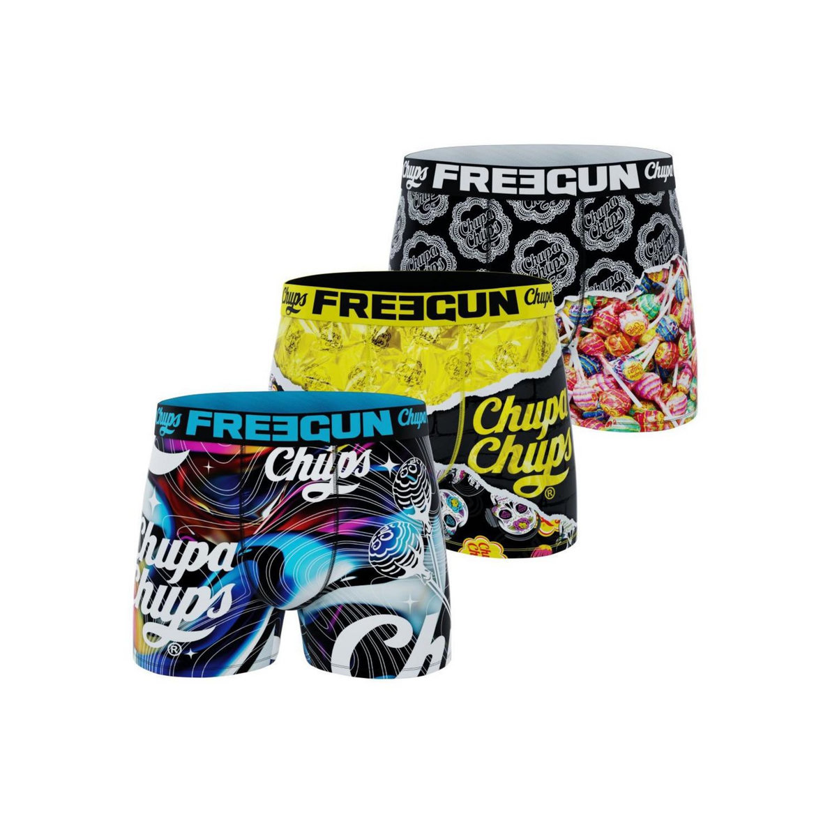 FREEGUN Lot de 3 boxers enfant ChupaChups