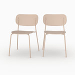 Rendez vous déco Lot de 2 chaises de jardin empilables en plastique beige-Géa