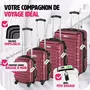 tectake Set de valises rigides Mila 4 pièces avec pèse-bagages