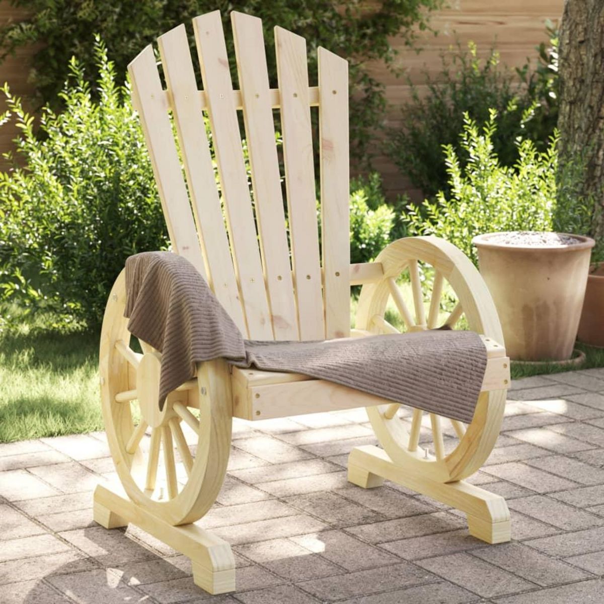 VIDAXL Chaises de jardin Adirondack lot de 4 bois de sapin massif