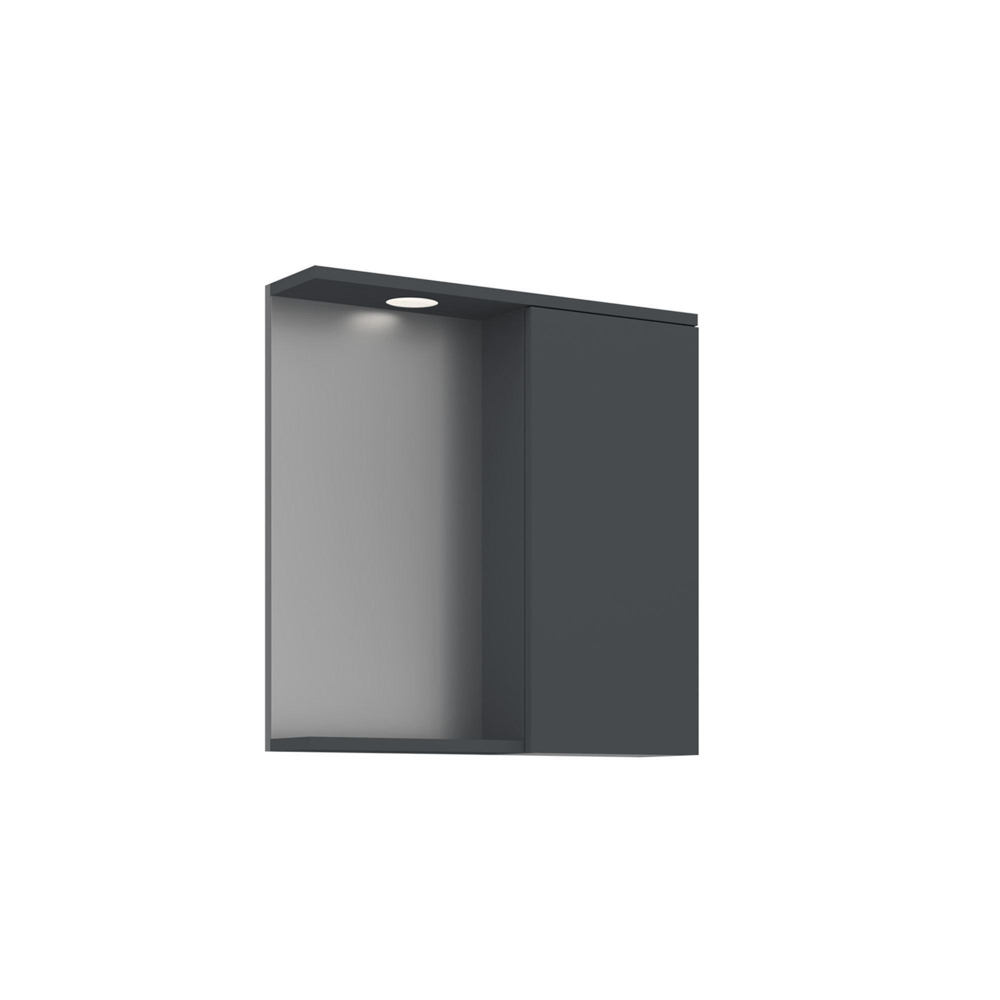 Habitat et Jardin Meuble salle de bain avec miroir  purus 65  - 63 x 18 x 68 cm - matte anthracite