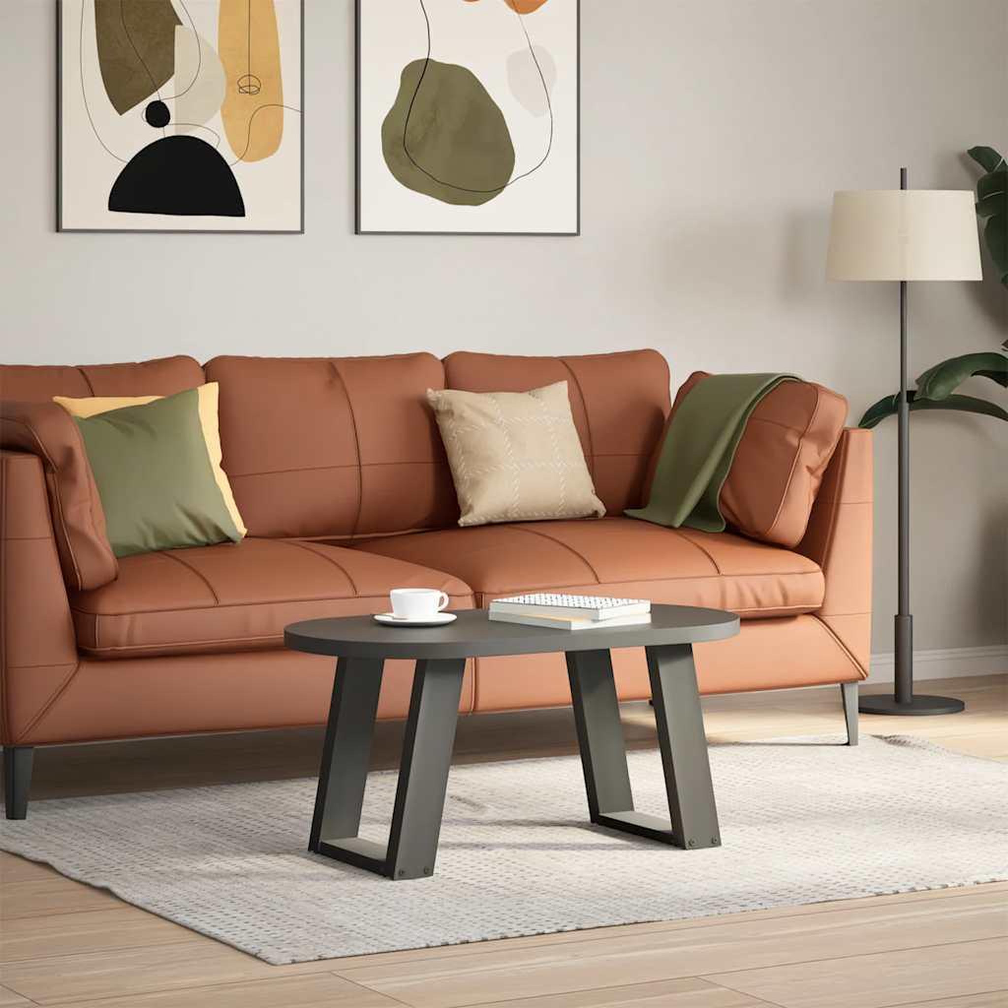 Voir la diapositive 3 : VIDAXL Pieds de table basse forme de U 2 pcs anthracite 38x(42-43) cm