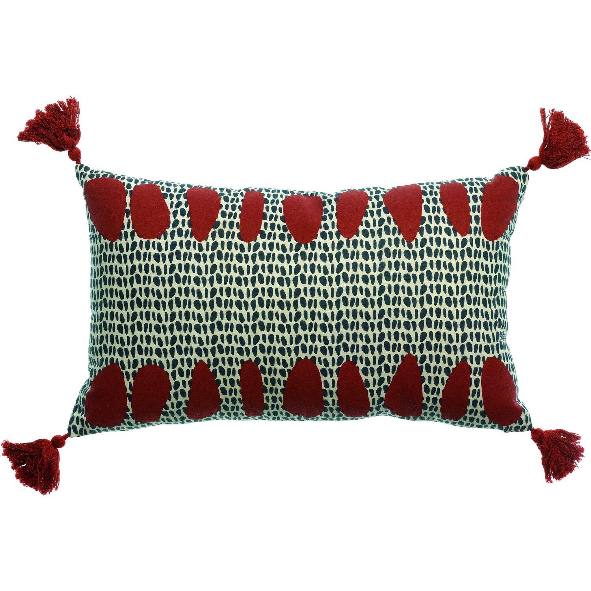 Voir la diapositive 5 : Les Ateliers du Linge Coussin imprimé en polycoton kilima
