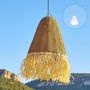 Voir la diapositive 2 : Lumisky Suspension nomade PALOMA Beige Herbe marine D40 cm