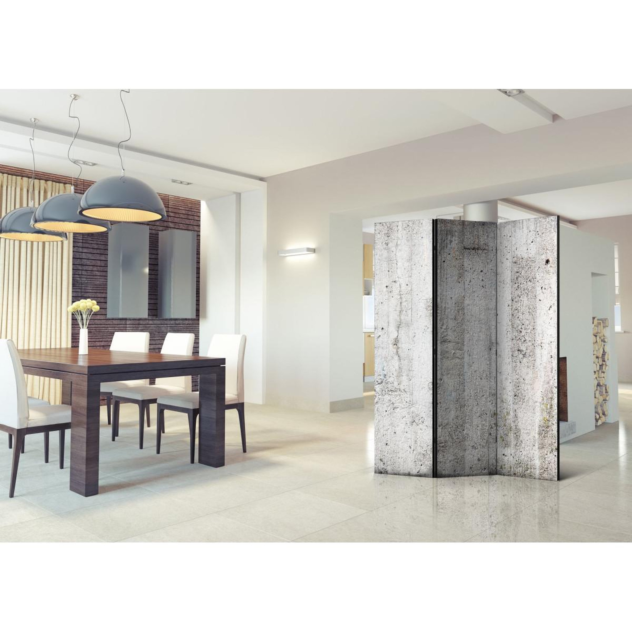 Voir la diapositive 2 : Paris Prix Paravent 3 Volets  Paravent : Empereur Gris  135x172cm
