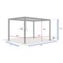 Voir la diapositive 5 : HESPERIDE Pergola bioclimatique Evora Graphite - 4 x 3 m - Hespéride