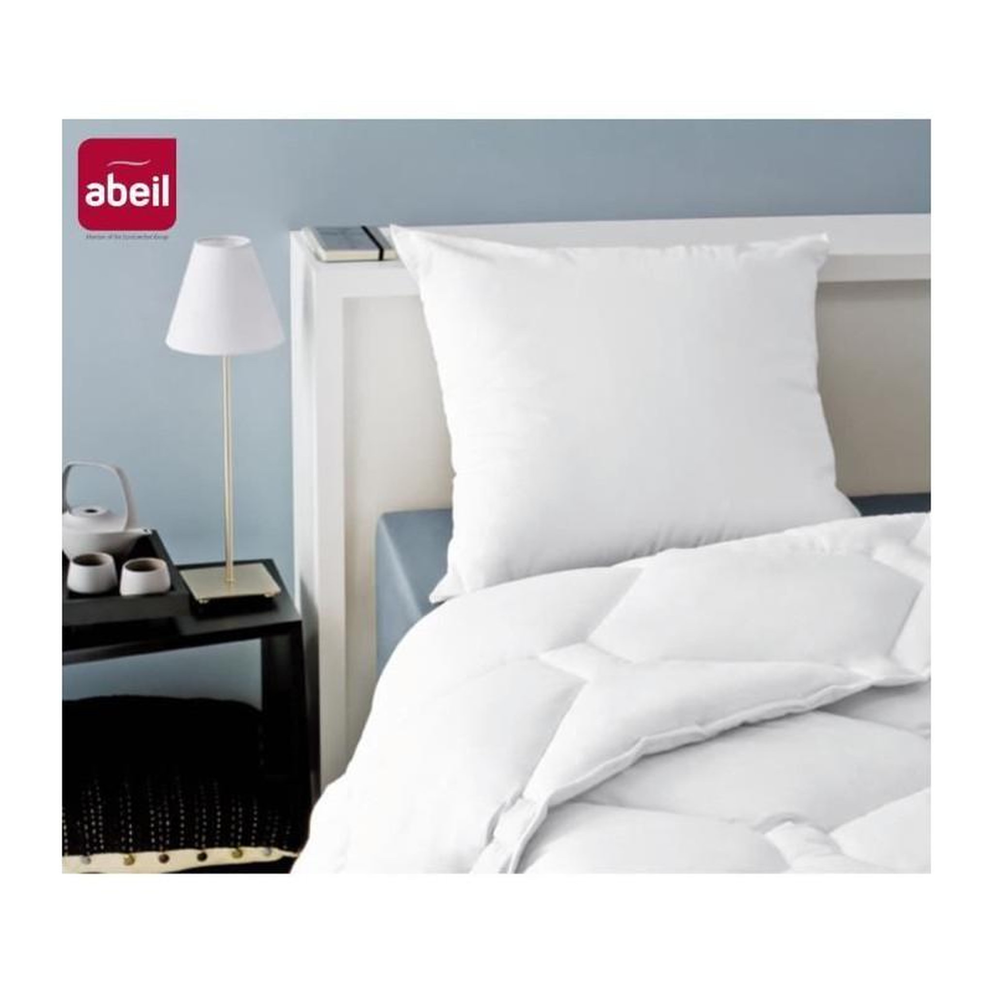 Voir la diapositive 2 : ABEIL ABEIL Lot de 2 Oreillers Anti-Acarien - 60 x 60 cm - Blanc