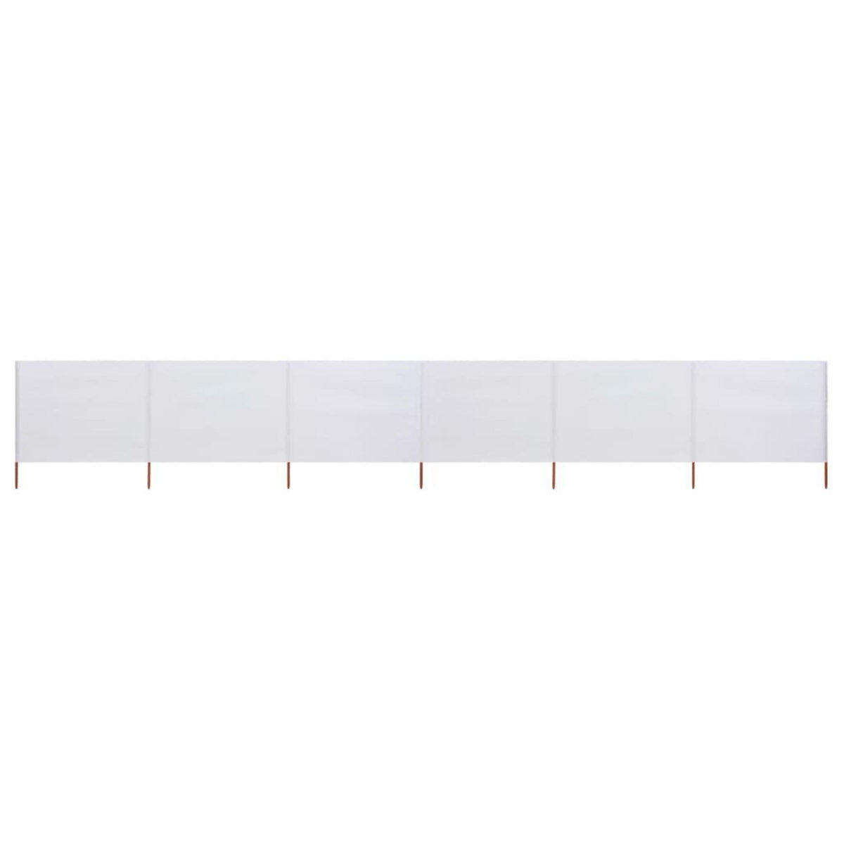 VIDAXL Paravent 6 panneaux Tissu 800 x 120 cm Blanc sable