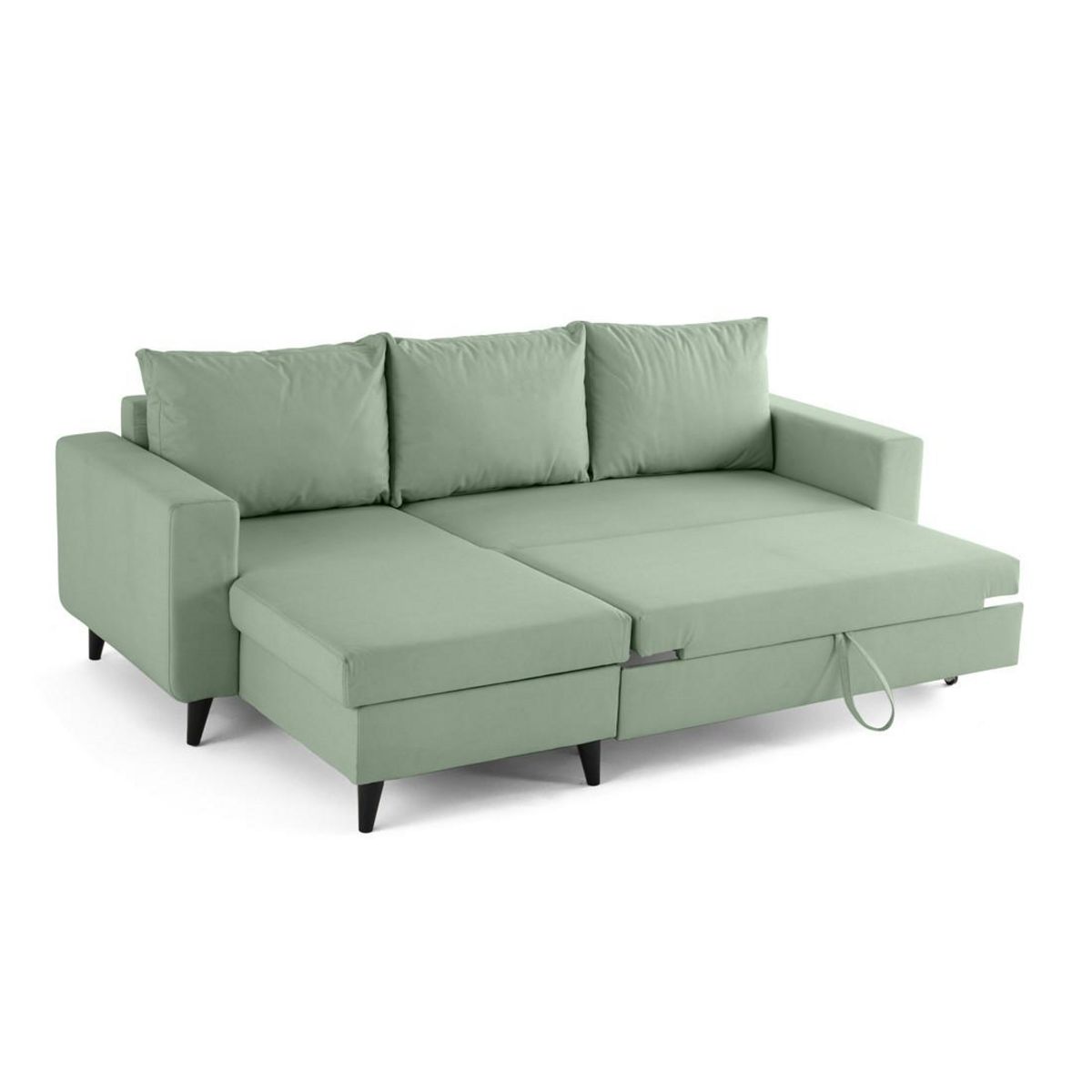 BEST MOBILIER Nordic - canapé d'angle réversible 4 places - convertible avec coffre - en simili