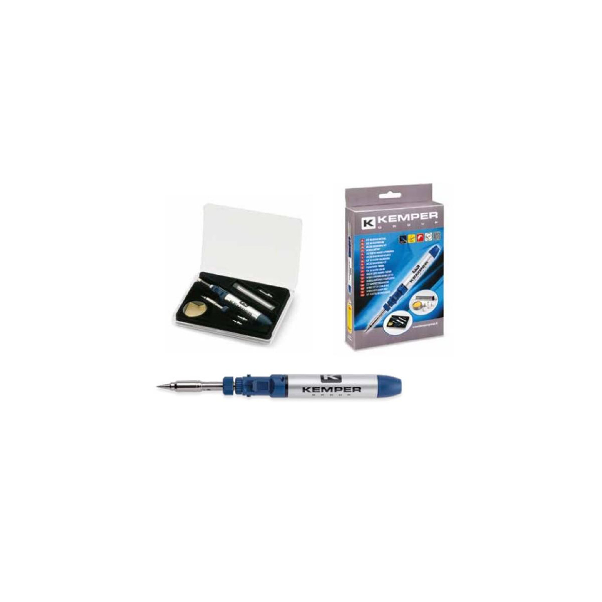Voir la diapositive 2 : Kemper Kit microsoudure pyrogravure 1800w + recharge gaz + accessoires + mallette kemper