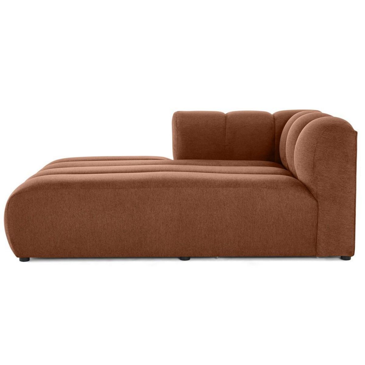 LISA DESIGN Debbie - module d'assise méridienne gauche en tissu texturé