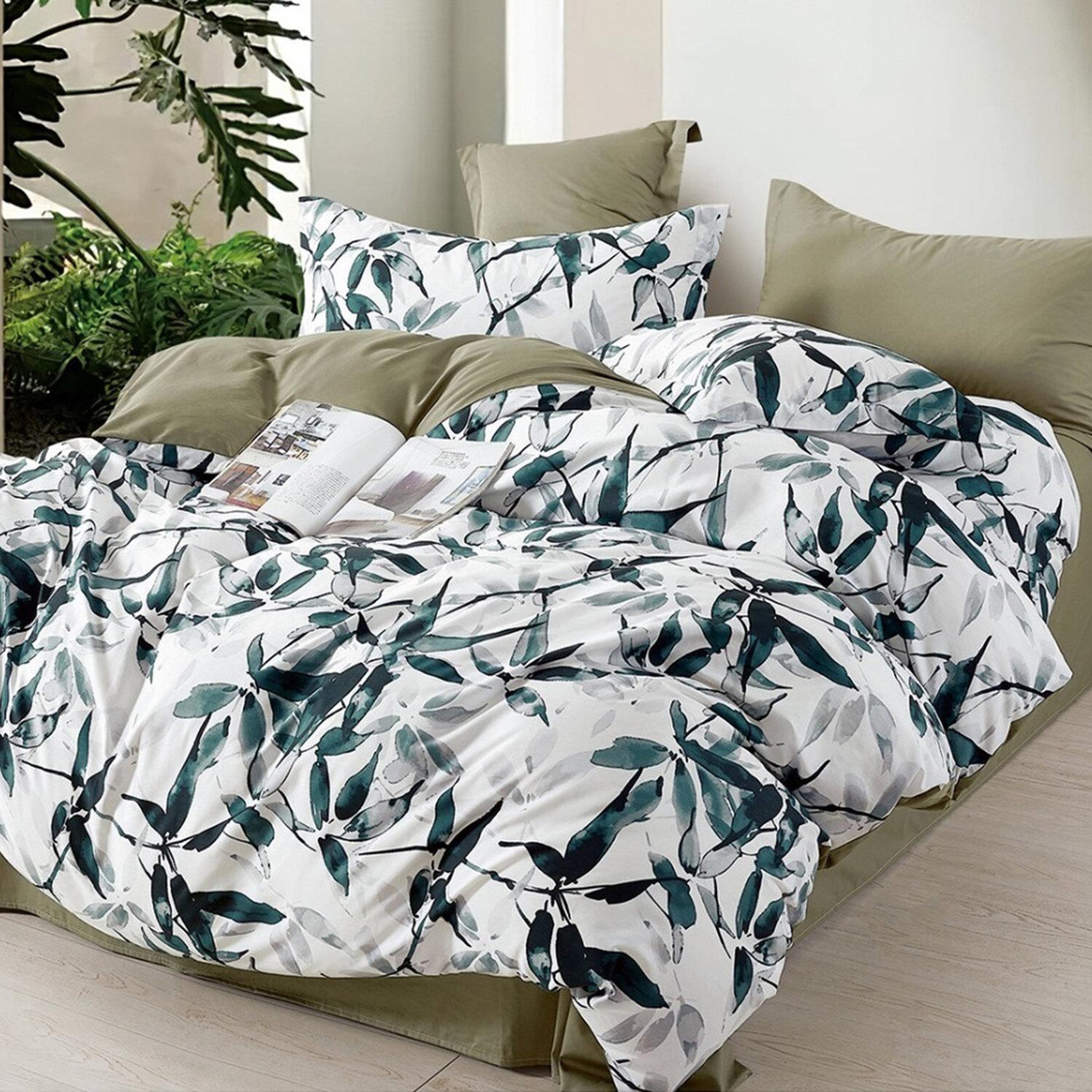 Voir la diapositive 1 : Home collection Parure housse de couette 100 % percale de coton 80 fils Ralvine