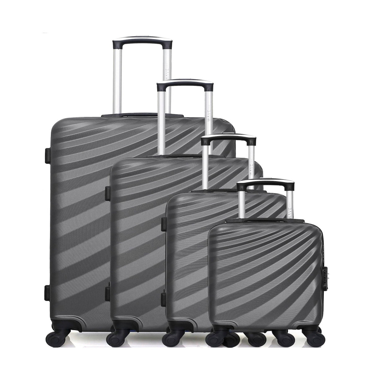 WAVE PARIS WAVE PARIS - Set de 4 Valises DANUBE-M 75 cm 4 Roues