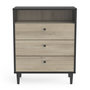 Voir la diapositive 1 : Commode 3 tiroirs 1 niche style industriel L60cm SMART