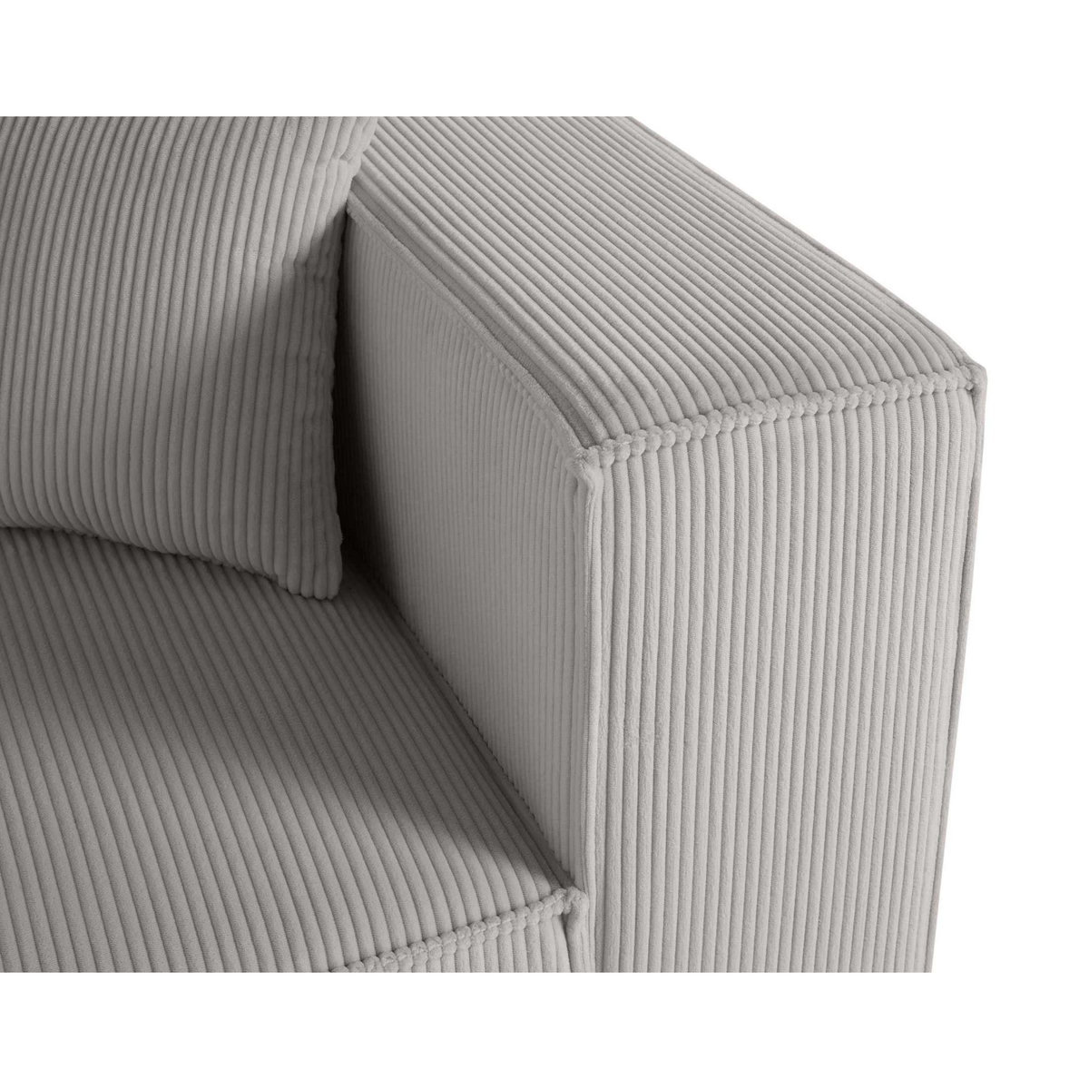 LISA DESIGN Arty - module d'assise d'angle réversible - en velours côtelé