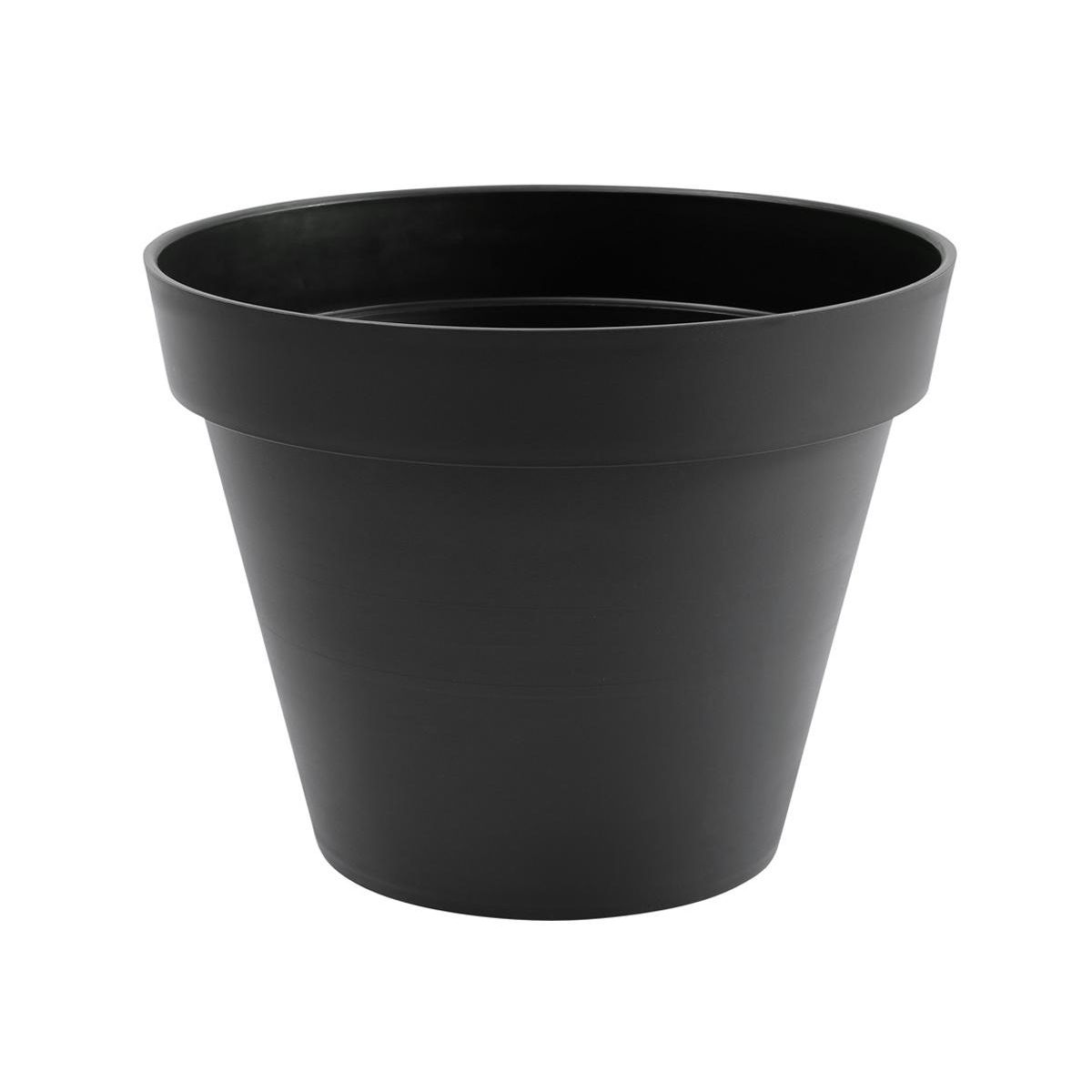 Eda Pot de fleur rond Toscane Ø 40 x H.32 cm - Anthracite - Eda
