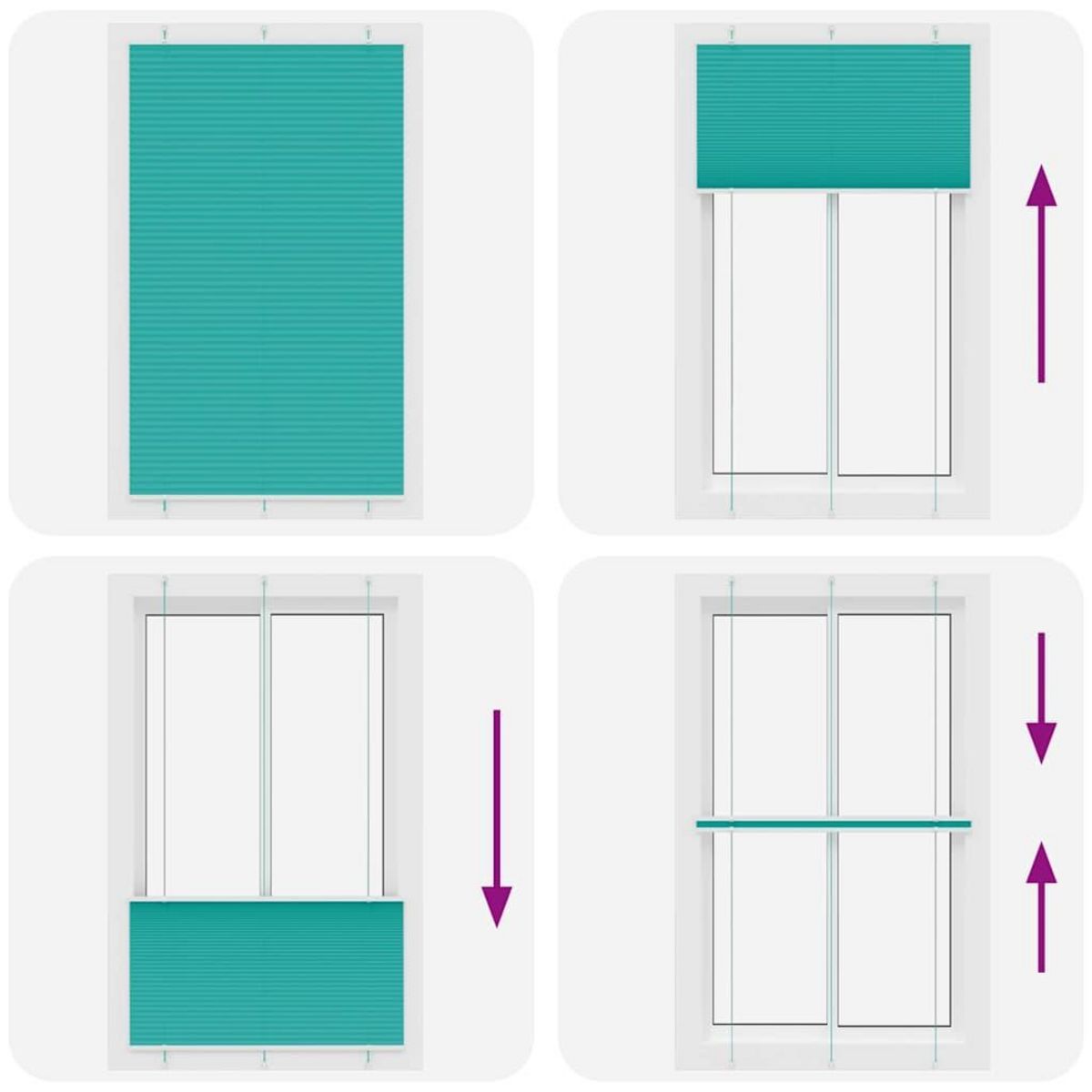 VIDAXL Store plisse vert petrole 115x200cm largeur du tissu 114,4cm