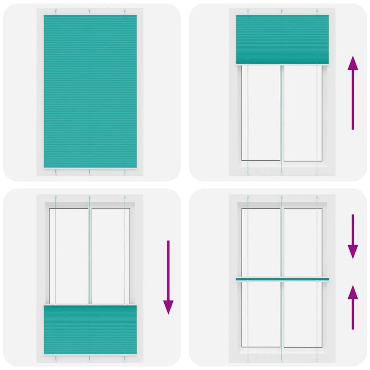 VIDAXL Store plisse vert petrole 115x200cm largeur du tissu 114,4cm