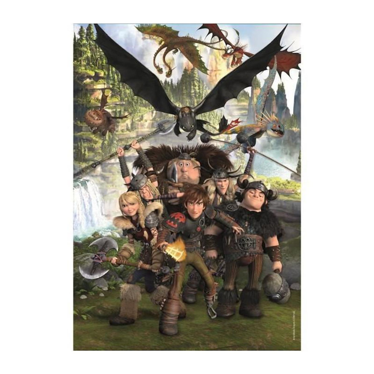 CLEMENTONI Puzzle 180 pièces Dragons – Puzzle enfant fantastique – Clementoni