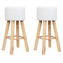 Voir la diapositive 1 : Paris Prix Lot de 2 Tabourets de Bar  Freya  68cm Blanc
