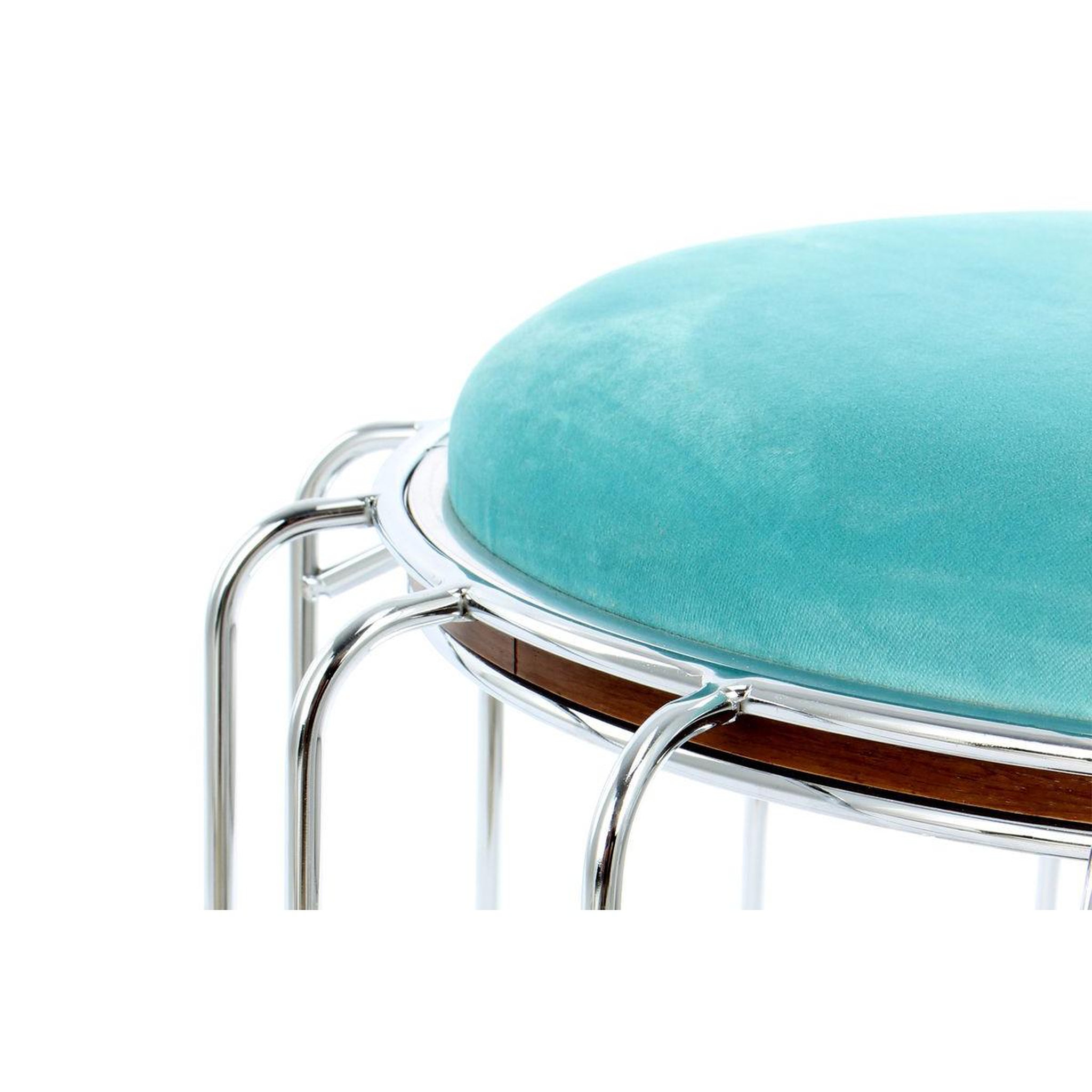 Voir la diapositive 2 : Paris Prix Pouf & table d'appoint  comfortable  50cm menthe & argent