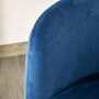VINSETTO Vinsetto Chaise de bureau ergonomique hauteur réglable pivotante piètement chromé revêtement velours grand confort bleu roi
