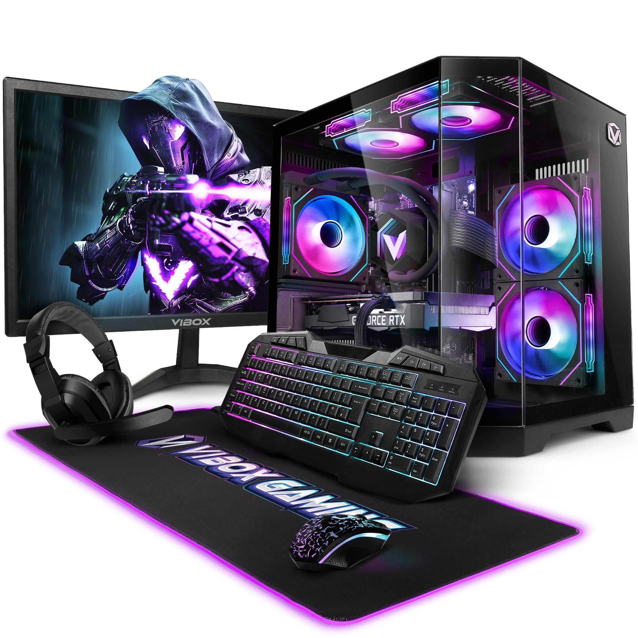 VIBOX PC Gamer Complet - i7 12700KF, RTX 5060 Ti, 16 Go RAM, 1 To SSD, Windows 11, WiFi 6, Bluetooth 5.4