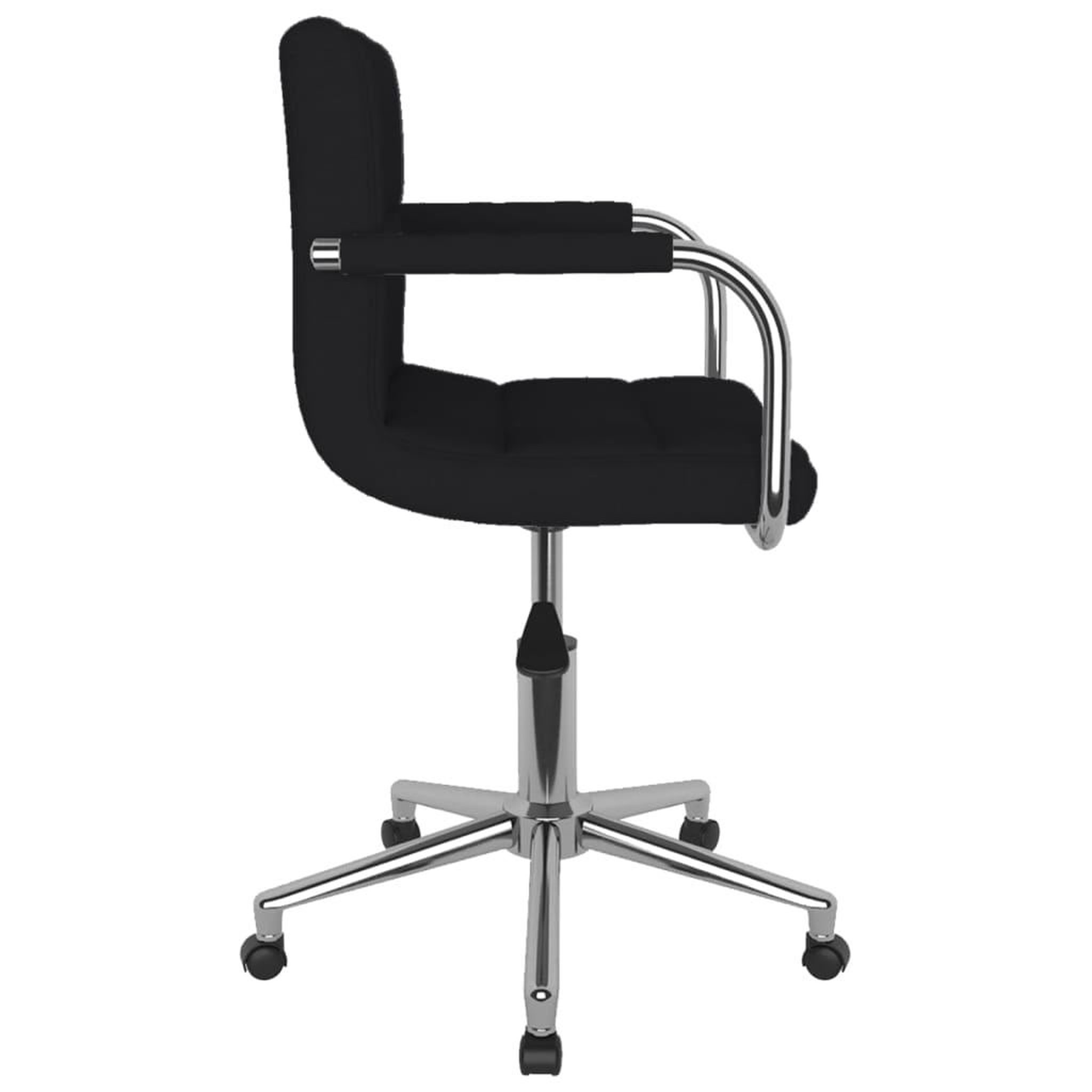 Voir la diapositive 3 : VIDAXL Chaise pivotante de salle a manger Noir Tissu