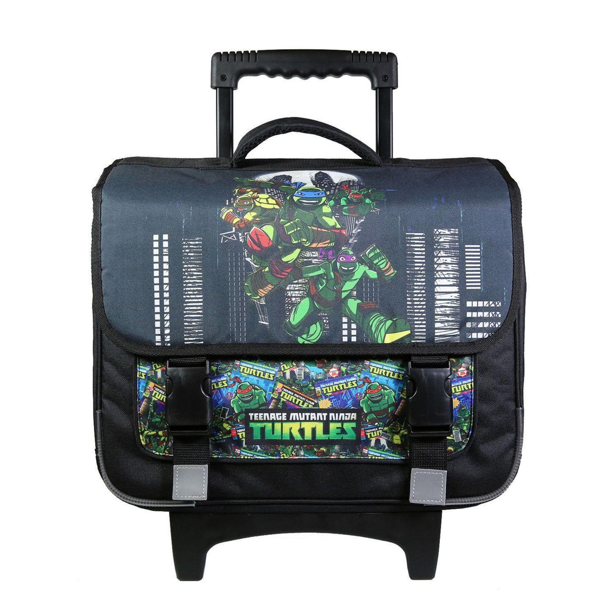 Bagtrotter BAGTROTTER Cartable à roulettes 38 cm Tortues Ninja Noir
