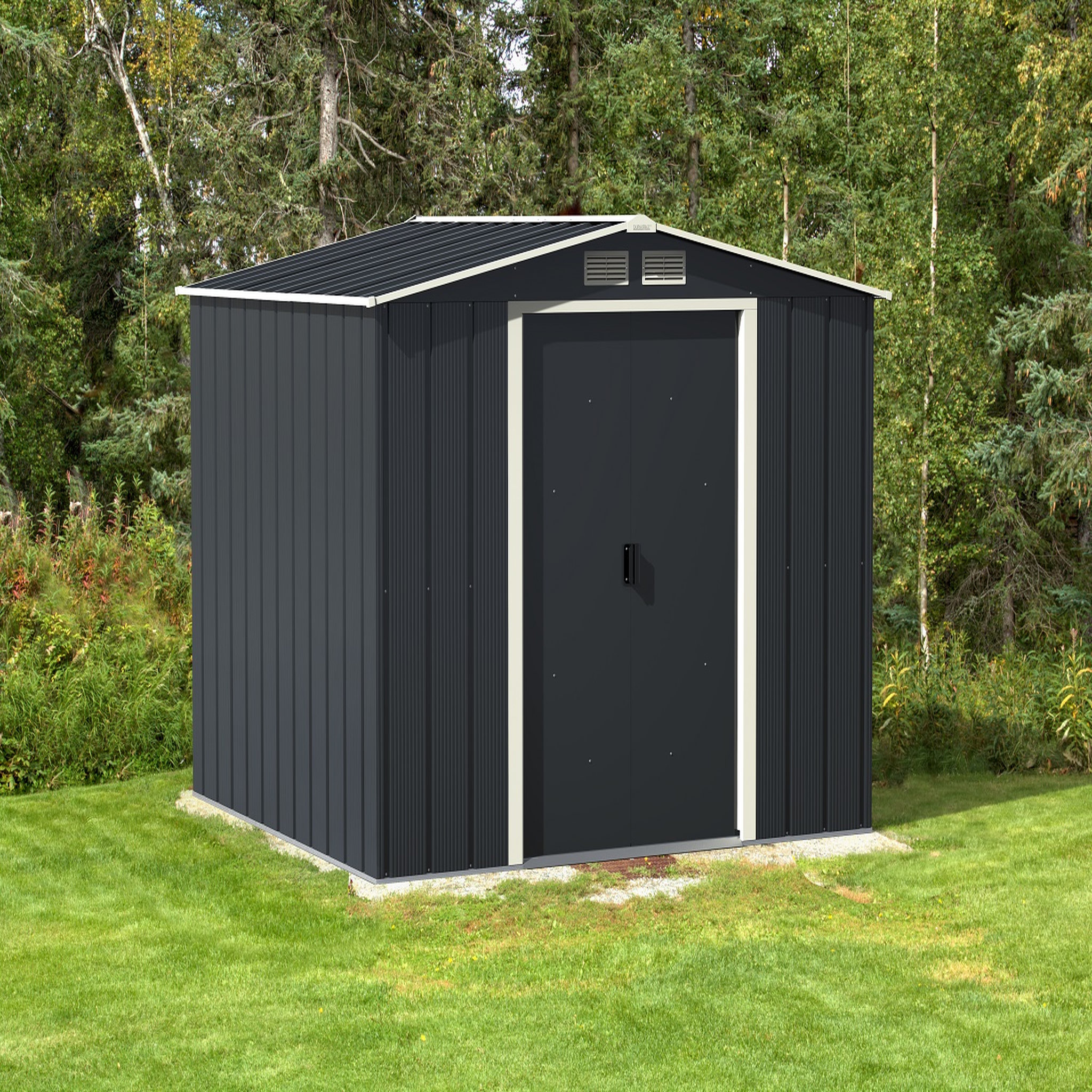 Voir la diapositive 2 : DURAMAX Abri de jardin métal - 6,31m² - MIMILI