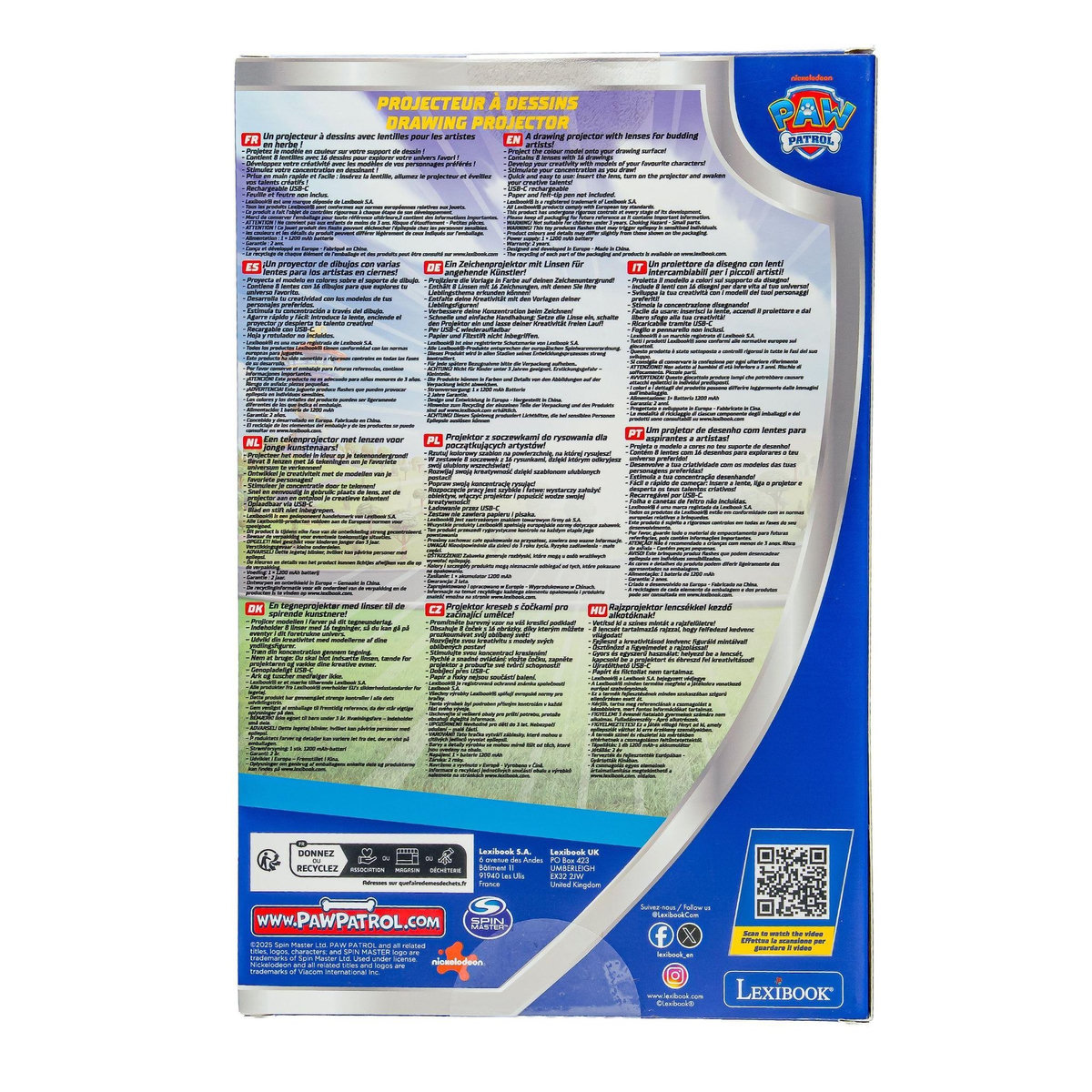 Lexibook Pat' Patrouille Projecteur à dessins